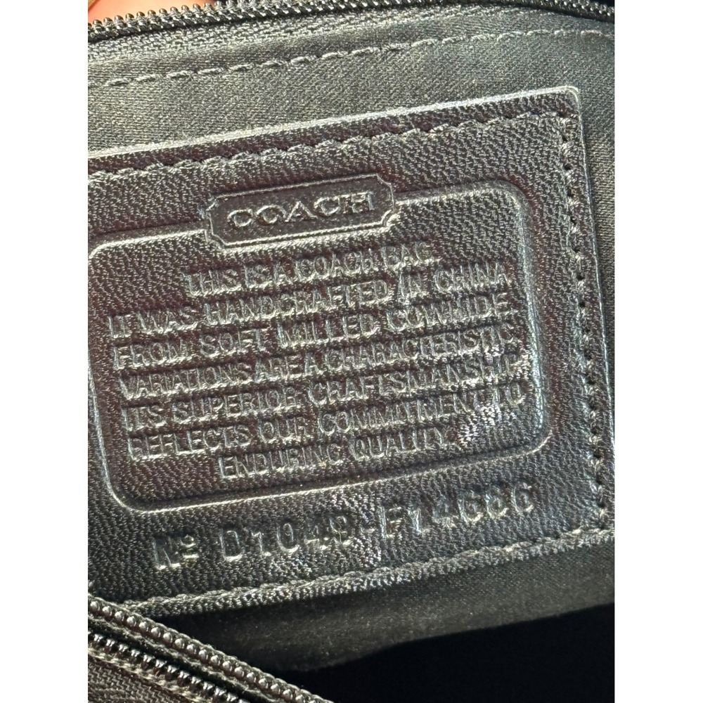 Coach Black Leather Shoulder Tote Bag Silver Hardware‎ Authentic - Picture 7 of 7